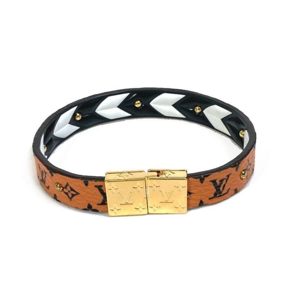 Authentic LOUIS VUITTON Monogram Bracelet LV Crafty Reversible - Picture 8 of 14